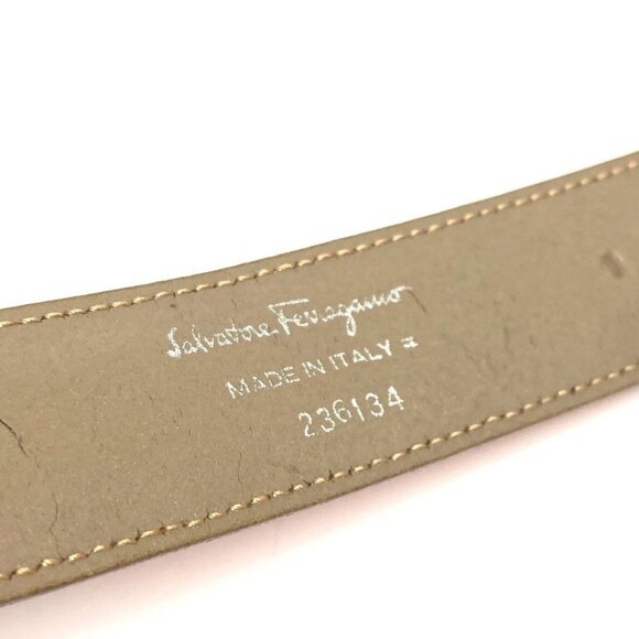 Salvatore Ferragamo Gancini logo buckle Accessories belt Leather Orange - Picture 15 of 16